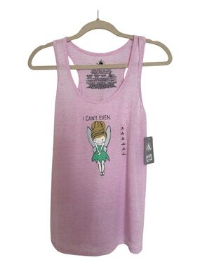 Disney Light Pink Graphic Tank Top with Yellow Accent